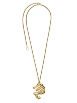 Jil Sander Scorpio Zodiac Necklace In Golden