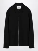 Jil Sander Shirt Jacket With Zip In Black