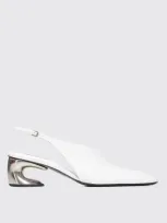 Jil Sander 50mm Leather Slingback Pumps In Weiss