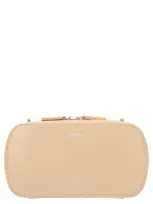 Jil Sander Rectangular Chain Strap Crossbody Bag In Beige