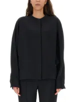 Jil Sander Viscose Blend Shirt In Black