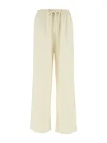 Jil Sander Drawstring Wide In White