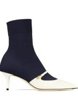 Jimmy Choo Carolyn 60 Canvas Ankle Boots In White