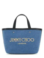 Jimmy Choo Denim Mini Marli Handbag In Denimecrunavylightgold