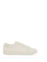 Jimmy Choo Mens V Latte Rome M Logo-embossed Leather Low-top Trainers In Multicolor