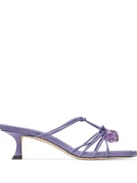 Jimmy Choo Jemma 50 Nappa Leather Heeled Mules In Purple