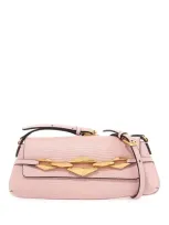 Jimmy Choo Leather Lizard Print Diamond Shoulder Bag In Pink