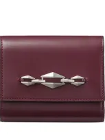 Jimmy Choo Leather Marinda Wallet In Burgundy