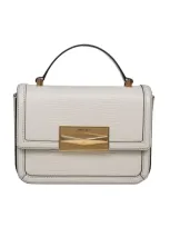 Jimmy Choo Lizard Print Leather Handbag In Bamboo