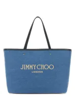 Jimmy Choo Marli Denim Tote Bag In Blue