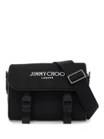 Jimmy Choo Nylon Crossbody Bag Eli With Shoulder In Black