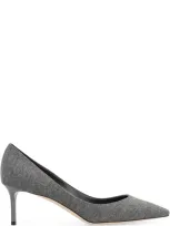 Jimmy Choo Romy 60 Pointed Toe Pumps In Grey