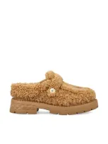 Jimmy Choo Shearling Mules In Rattan