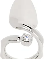 Justine Clenquet Luce Nail Ring In Crystal