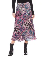 Karen Kane Print Bias Cut Midi Skirt