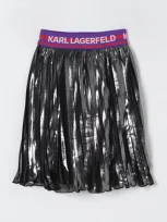 Karl Lagerfeld Kids' Poly Ruffled Skirt In Grau