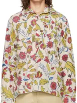 Kartik Research Off-white & Yellow Floral Shirt In Ecru/pink/blue