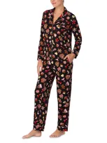 Kate Spade New York Brushed Jersey Pajama Set In Gingerbread Cookies