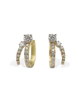 Katkim 18k Yellow Gold Diamond Hoop Earrings