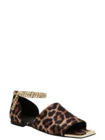 Katy Perry Caught Up Square Toe Anklet Sandal In Animal Print Multi