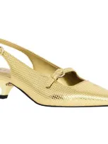 Katy Perry The Micro Heel Pointed Toe Slingback Pump In Gold