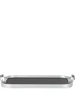 Kaymet Cut Out Serving Tray In Metallic