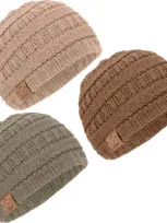 Keababies Kids'  3-pack Warmzy Baby Beanies In Multi