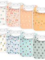 Keababies Kids'  8-pack Coast Drool Bibs In Multi