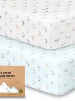 Keababies Kids' Soothe Fitted Mini Crib Sheet In Jolly Rainbow