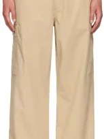 Kenzo Workwear Ripstop Cargo Trousers In Beige