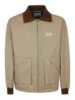 Kenzo Reversible Cotton Jacket In Brown