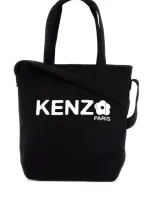 Kenzo Utility Logo-printed Tote Bag In Black