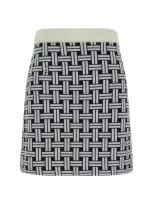 Kenzo Weave Skirt In Off White