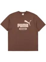 Kidsuper X Puma Logo-print Cotton T-shirt In Brown