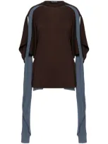 Kiko Kostadinov Circle Jersey Top In Brown