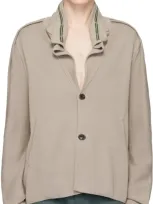 Kiko Kostadinov Gray Ugo Blazer In Ash Grey/jungle Gree