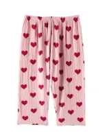 Konges Slojd Baby Coco Printed Cotton Muslin Pants In Pink