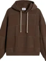 Krost Quilted Cotton Hoodie In Demitasse