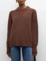 La Ligne Marin Wool Cashmere Sweater In Chocolate