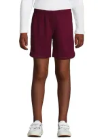 Lands' End Kids'  School Uniform Girls Mesh Gym Shorts In Burgundy