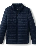 Lands' End School Uniform Kids Thermoplume Jacket In Classic Navy