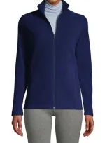 Lands' End Anyweather Fleece Full Zip Jacket In Deep Sea Navy