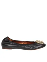 Lanvin Calfskin Ballet Flat In Black