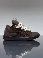 Lanvin Curb Sneakers In Brown