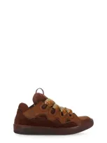 Lanvin Curb Sneakers In Brown