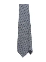 Lanvin Etiquette Logo Tie In Blue