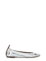 Lanvin Flat Shoes Silver In Multicolor