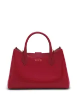 Lanvin Logo-stamp Tote Bag In Turkish Red