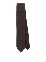 Lanvin Maxi Dot Tie In Brown