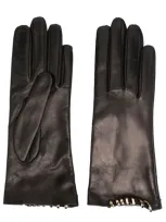 Lanvin Melodie Leather Gloves In Black